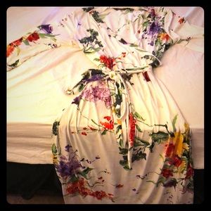 Summertime white floral dress
